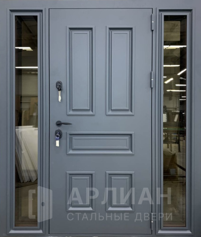 Фото «Двустворчатая входная дверь со стеклопакетом №18»